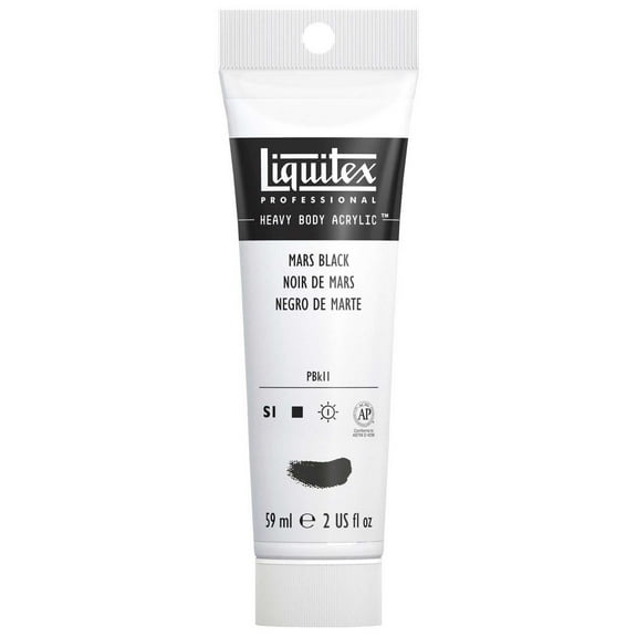 Liquitex Heavy Body Acrylic Paint, Mars Black, 2 Ounce Tube