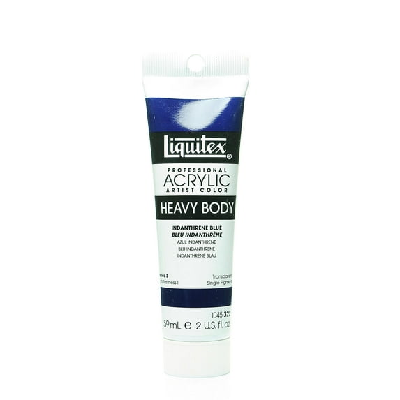 Liquitex Heavy Body Professional Artist Acrylic Colors, 2 Oz, Indanthrene Blue, Pack Of 2