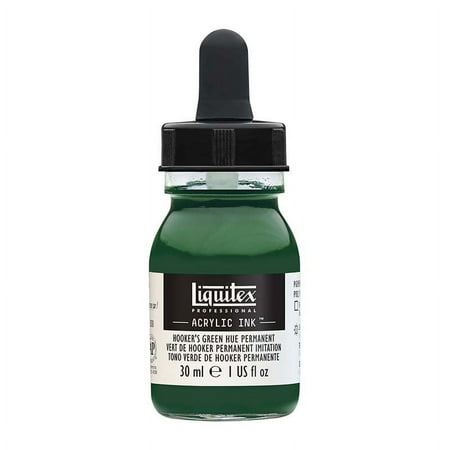 Liquitex Professional Acrylic Ink - 30 ml, Hooker's Green Hue Permanent