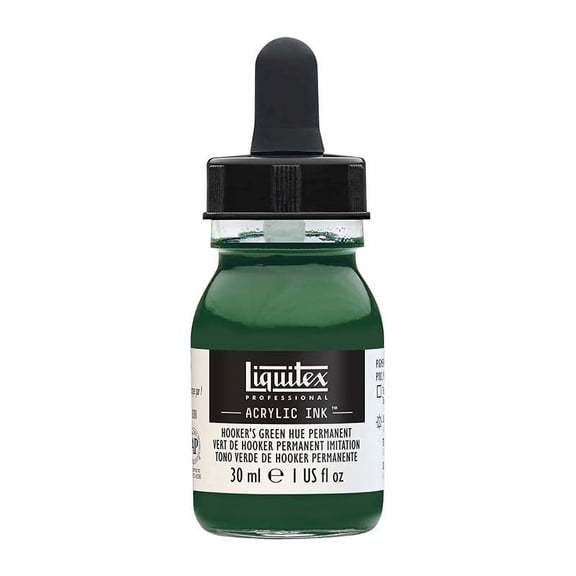 Liquitex Professional Acrylic Ink - 30 ml, Hooker's Green Hue Permanent