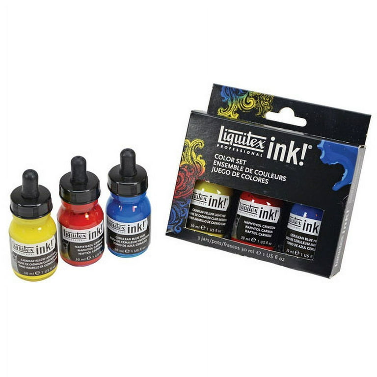 Liquitex Professional Acrylic Ink, 1-oz (30ml), Essential Color Set, Set of  3