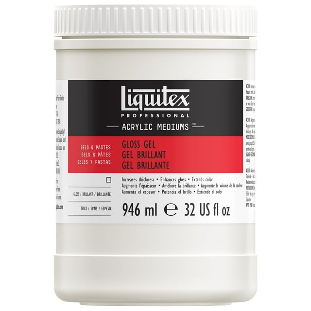 Liquitex NonToxic Heavy Body Gel Acrylic Medium, 1 Quart, Transparent