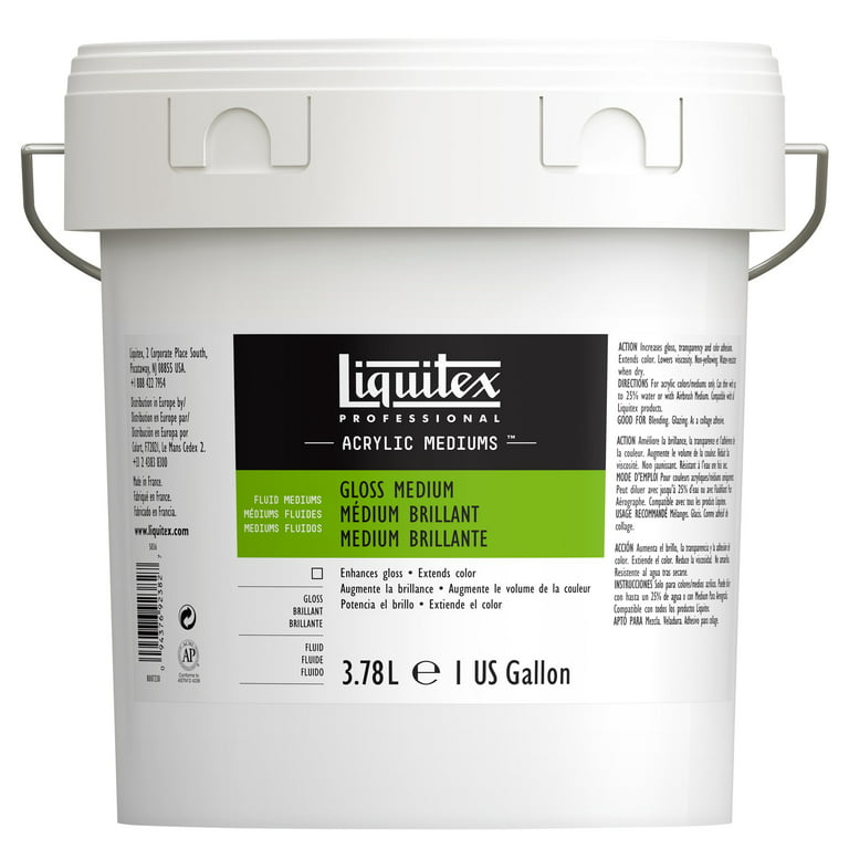 Liquitex Non-Toxic Non-Removable Acrylic Medium, 1 Gallon, Gloss 