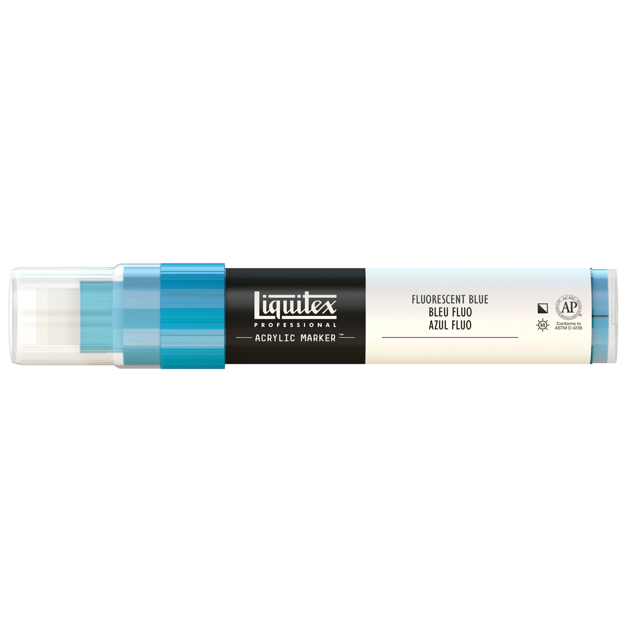 Liquitex Paint Marker, Wide, 15mm Nib, Fluorescent Blue
