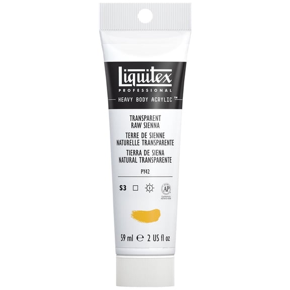Liquitex Professional Heavy Body Acrylic Paint, 59 mL Tube, Transparent Raw Sienna