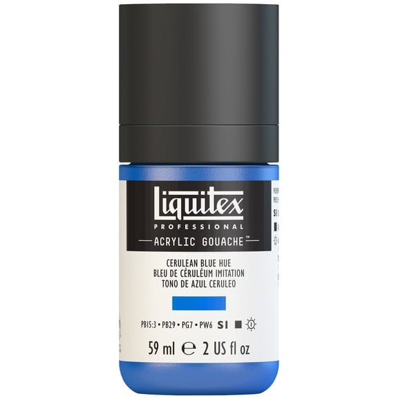 Liquitex Professional Acrylic Gouache, 59ml, Cerulean Blue Hue