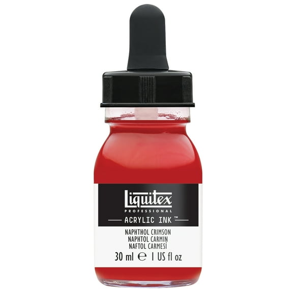 Liquitex Professional Acrylic Ink, 30ml Jar, Naphthol Crimson