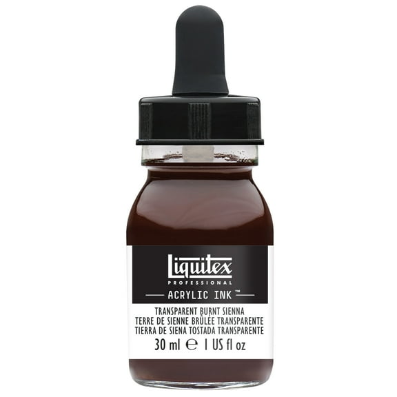 Liquitex Professional Acrylic Ink, 30ml Jar, Transparent Burnt Sienna