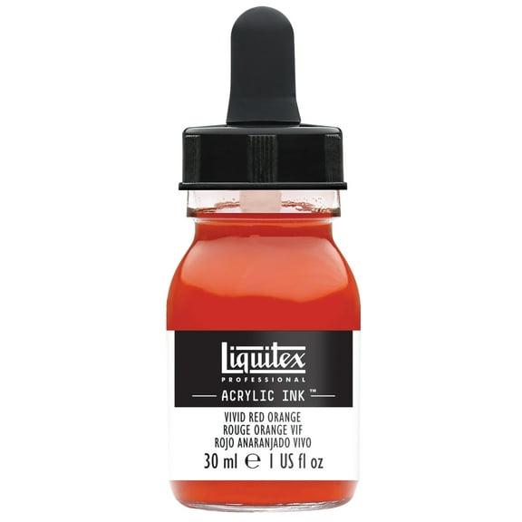 Liquitex Professional Acrylic Ink, 30ml Jar, Vivid Red Orange