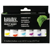 Liquitex Professional Heavy Body Acrylic Color Set, 6-Colors, Vibrant