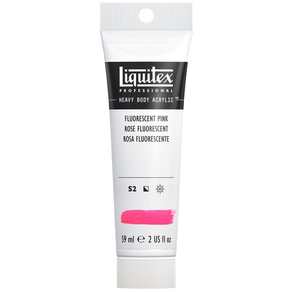 Liquitex Professional Heavy Body Acrylic Paint, 59 mL Tube, Fluorescent Pink