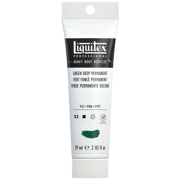 Liquitex Professional Heavy Body Acrylic Color, 2 oz. Tube, Permanent Green Deep