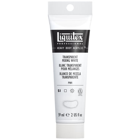 Liquitex Professional Heavy Body Acrylic Color, 2 oz. Tube, Transparent Mixing White
