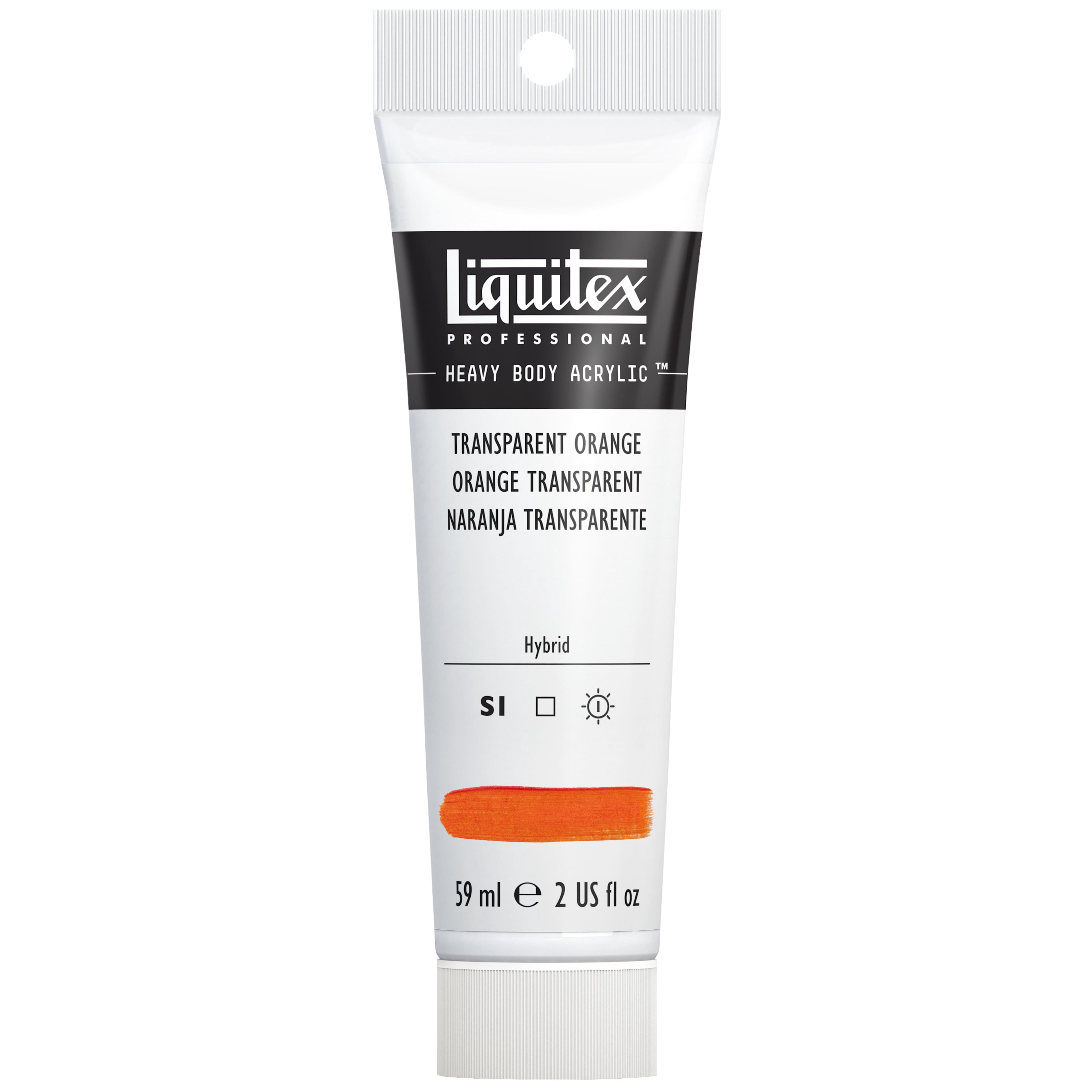 Liquitex Professional Heavy Body Acrylic Paint, 59 mL Tube, Transparent Orange