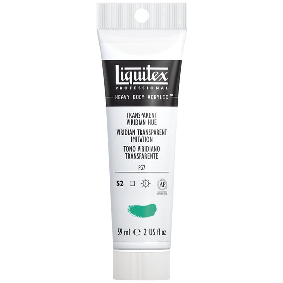 Liquitex Professional Heavy Body Acrylic Color, 2 oz. Tube, Transparent Viridian Hue