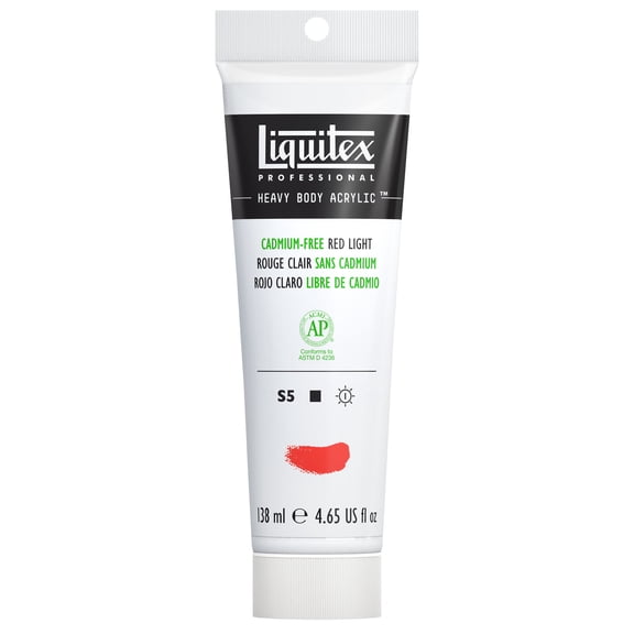 Liquitex Professional Heavy Body Acrylic Color, 4.65 oz., Cadmium Free Red Light
