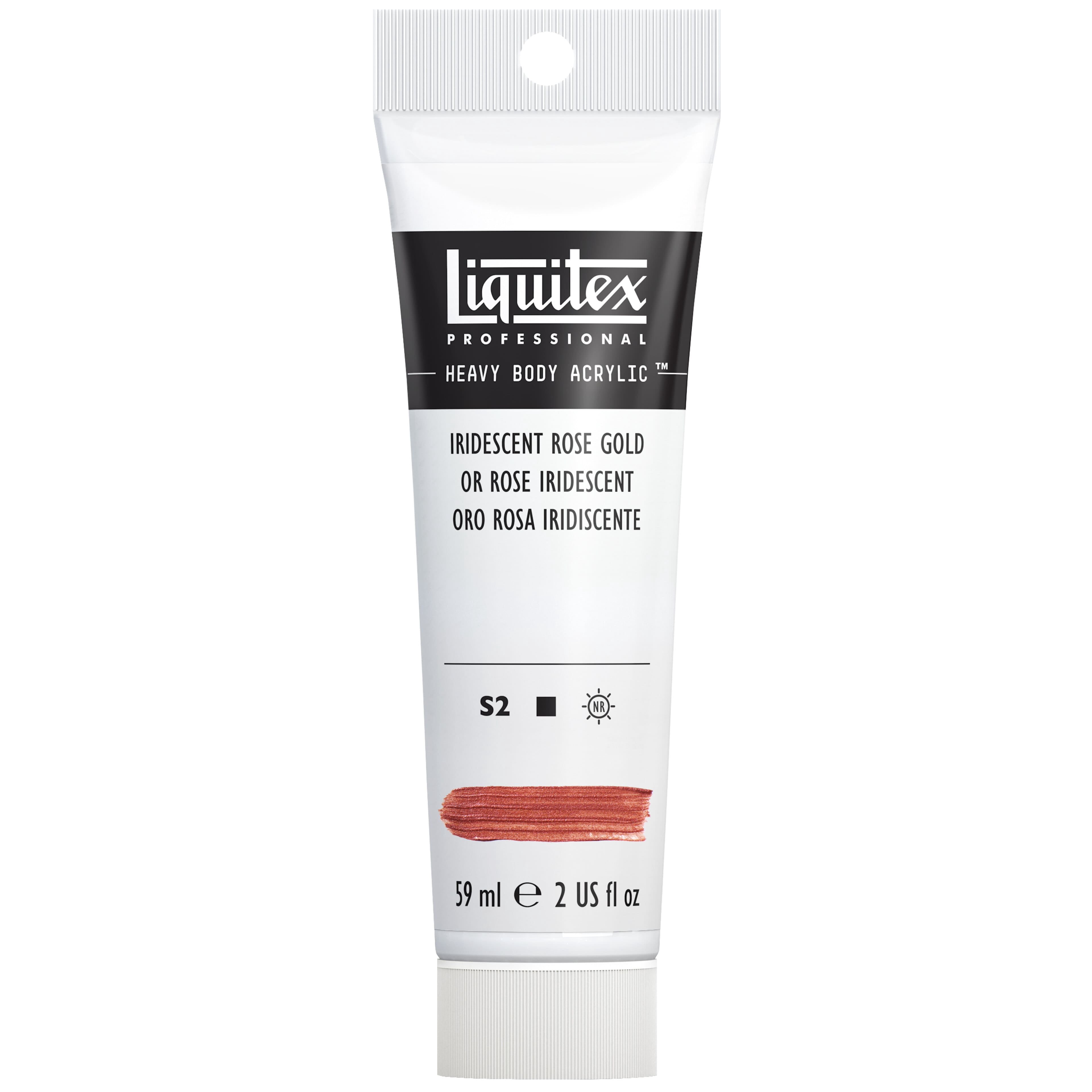 Liquitex Professional Heavy Body Acrylic Paint, 59 mL Tube, Iridescent Rose Gold