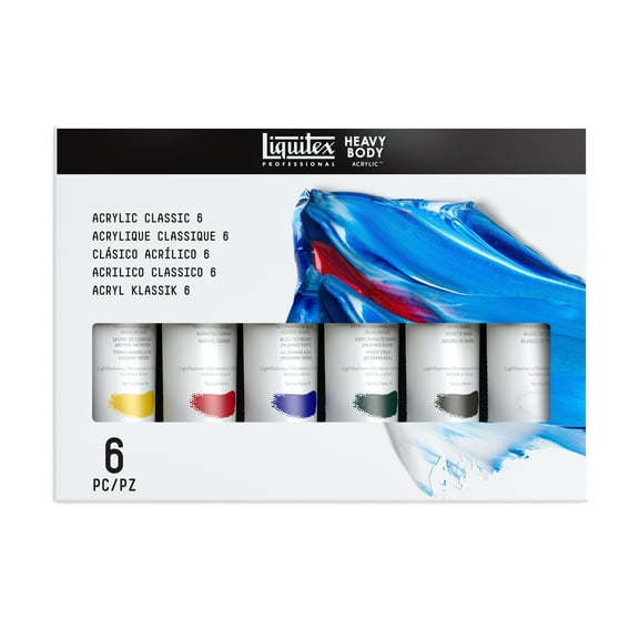 Liquitex Studio Heavy Body Acrylic Color Set, 6-Colors