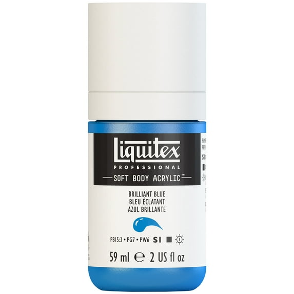 Liquitex Professional Soft Body Acrylic Color, 2 oz., Brilliant Blue