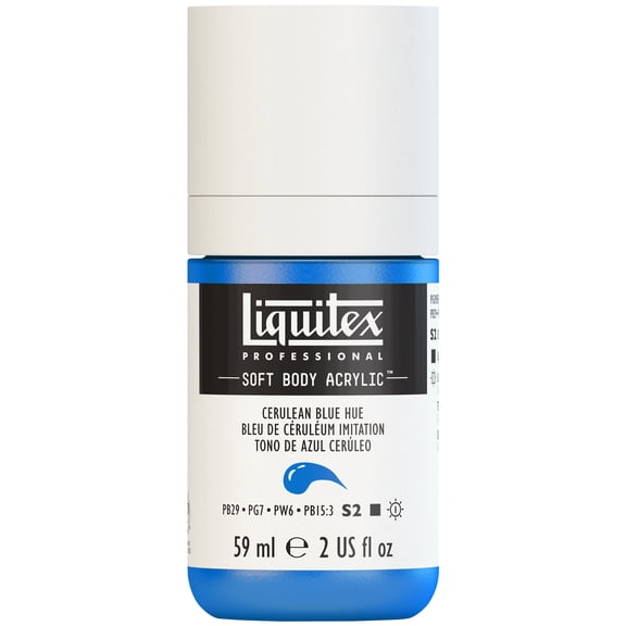 Liquitex Professional Soft Body Acrylic Color, 2 oz., Cerulean Blue Hue