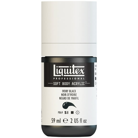 Liquitex Professional Soft Body Acrylic Color, 2 oz., Ivory Black