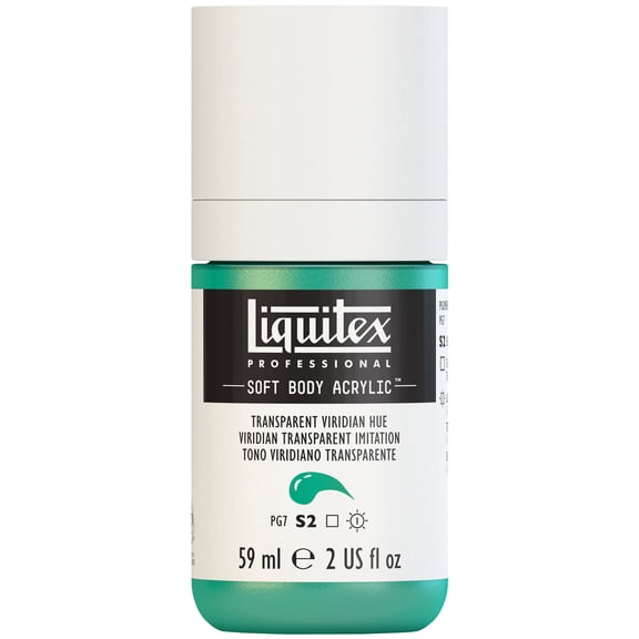Liquitex Professional Soft Body Acrylic Color, 2 oz., Transparent Viridian Hue