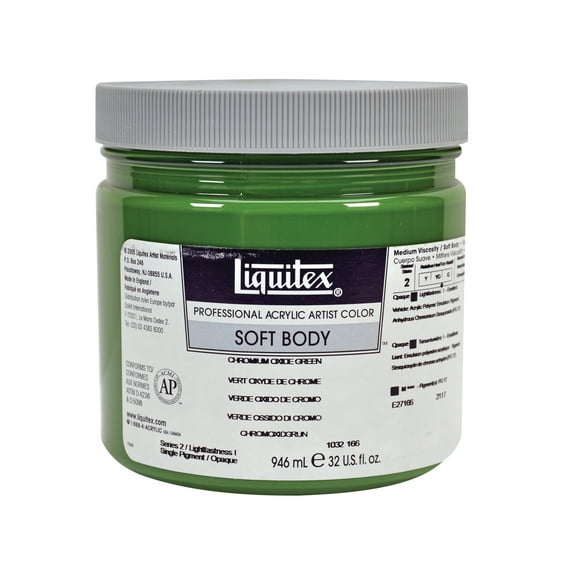 Liquitex Professional Soft Body Acrylic Color, 32 oz., Chromium Oxide Green