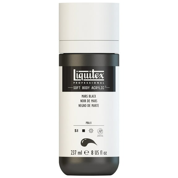 Liquitex Professional Soft Body Acrylic Color, 8 oz. Bottle, Mars Black