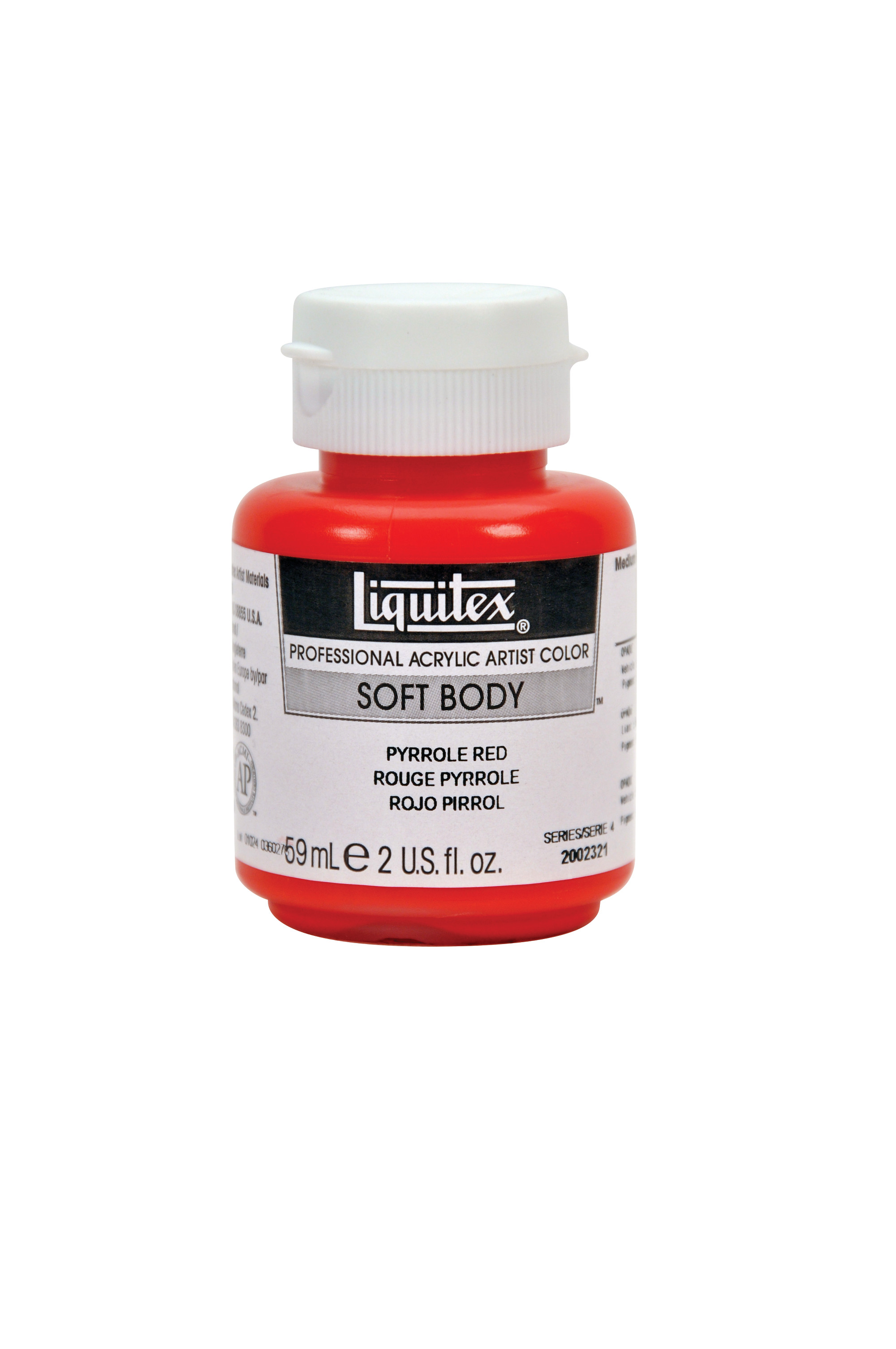Liquitex Professional Soft Body Acrylic Paint, 2oz., Pyrrole Red