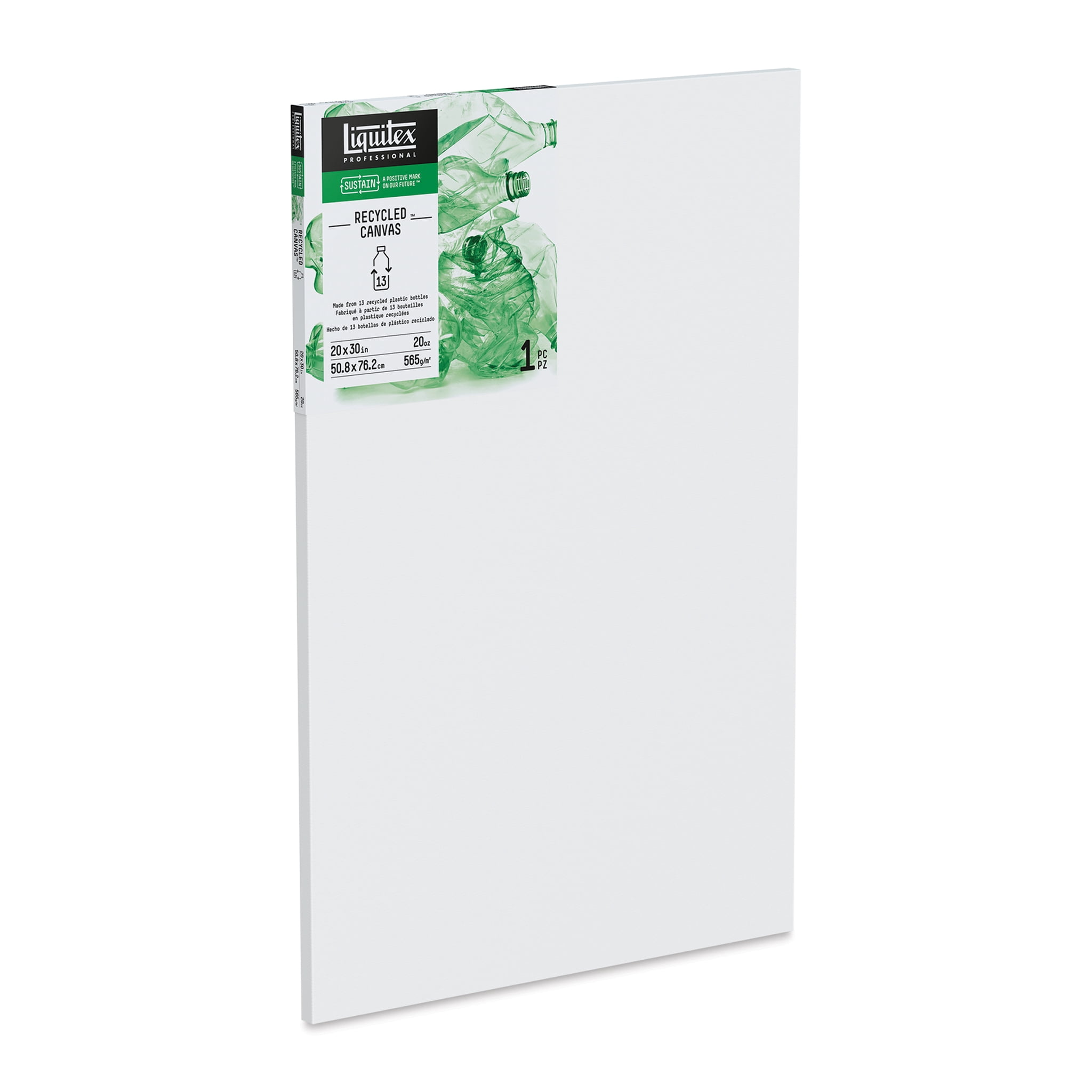 Liquitex Recycled Canvas - Professional Artist Canvas Made From Plastic Bottles, FSC Wood, White