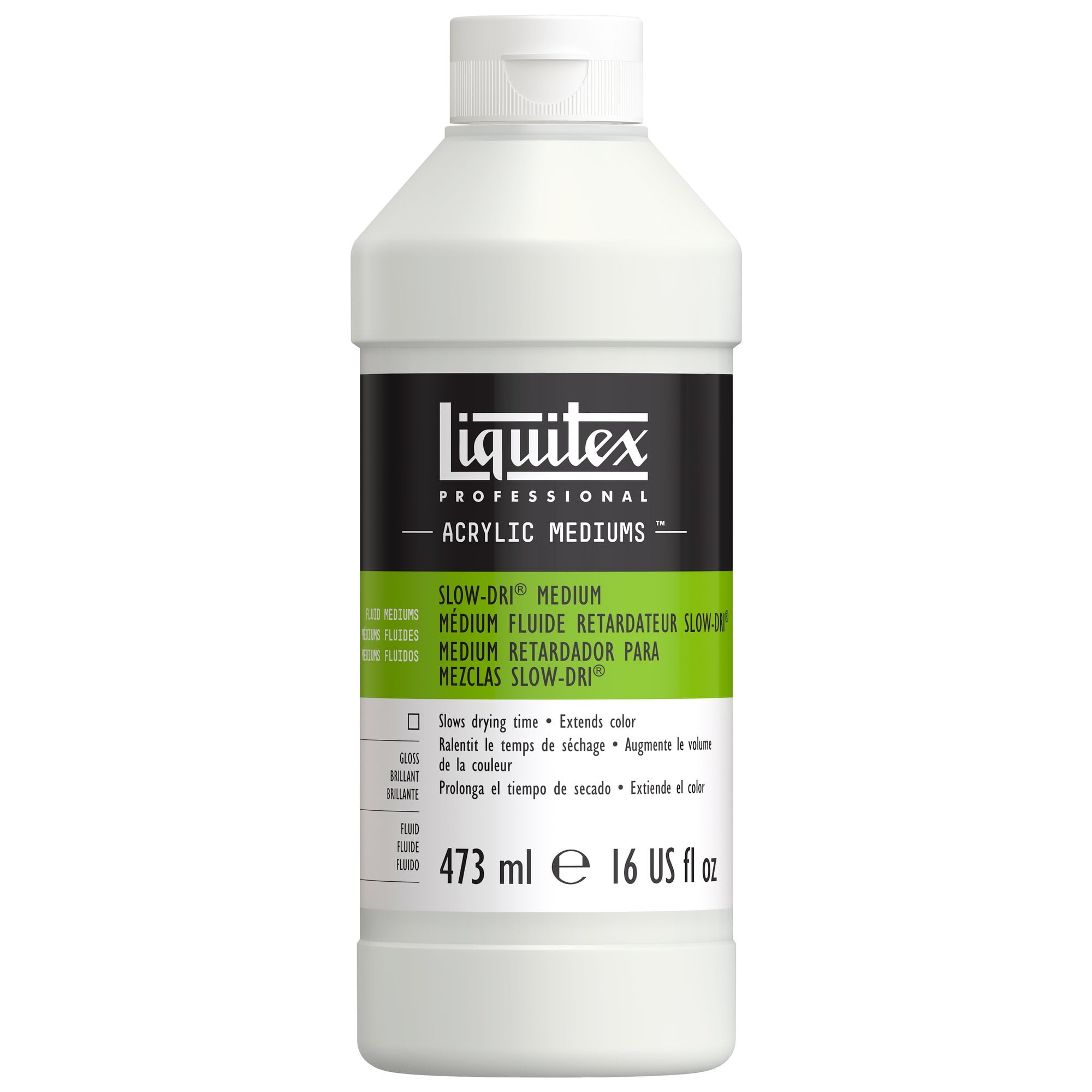 Liquitex Slow-Dri Blending \u0026 Painting Medium, Fluid, 16 oz.