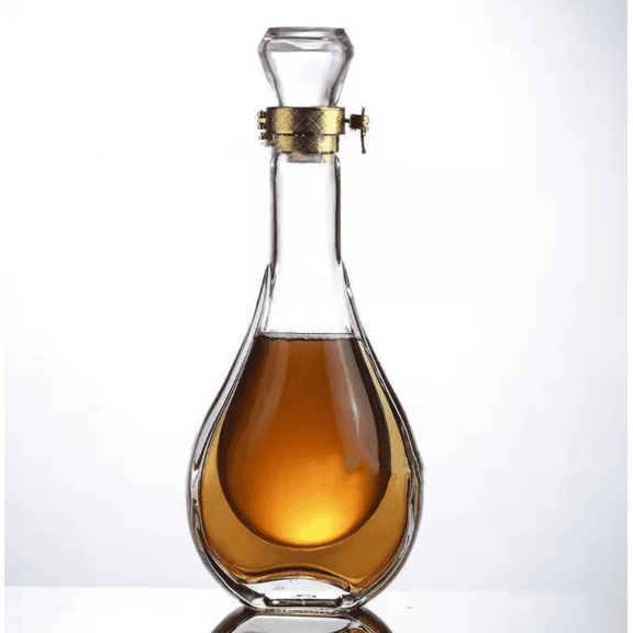 Liquor Bottle Decanter, Lead-Free Crystal Decanter, Whiskey Decanter with Airtight Glass Stoppern, Whiskey Vodka Bourbon Alcohol Decanter for Home, Bar, Gift, Party Decor