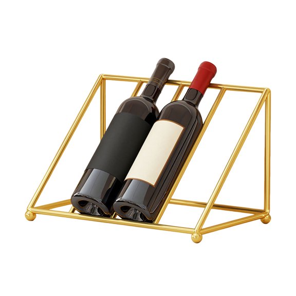 Liquor Bottle Display Shelf, Tilted Iron Art Wine Rack, Modern Style Bottle Holder, for Home Bar Kitchen And Tabletop Decor