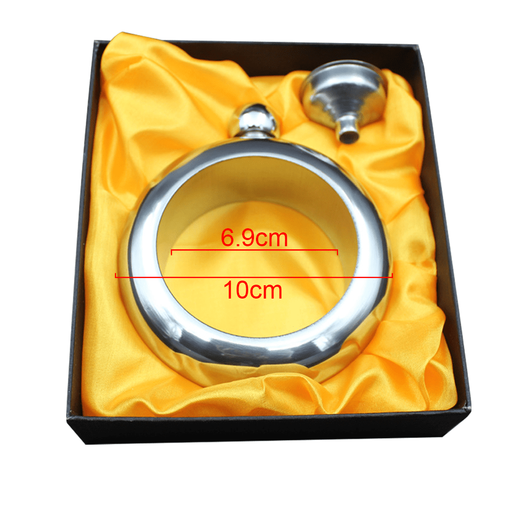 Liquor Flask For Women With FunnelStainless Teel Bangle Bracelet Flask Wrist Jewelry For Women