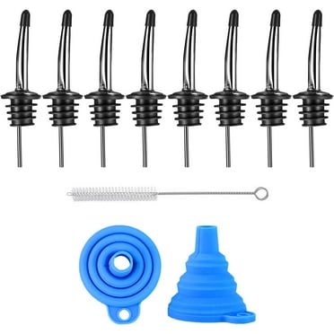 12pcs Stainless Steel Classic Bottle Pourers Tapered Spout Liquor ...