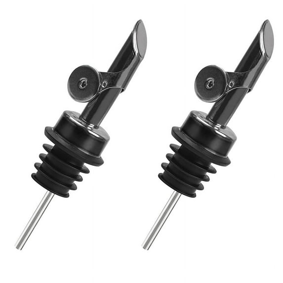 Liquor Pour Spout for Bottles, Hygienic Quick Bottle Pourer with 2 Adapters for Large Neck Bottles, Auto-Open/Close