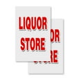 thumbnail image 1 of Liquor Store (2-PACK) 24" x 36" Vinyl Decals | Sign Insert Peel & Stick Decals Stickers Window Signs, 1 of 2