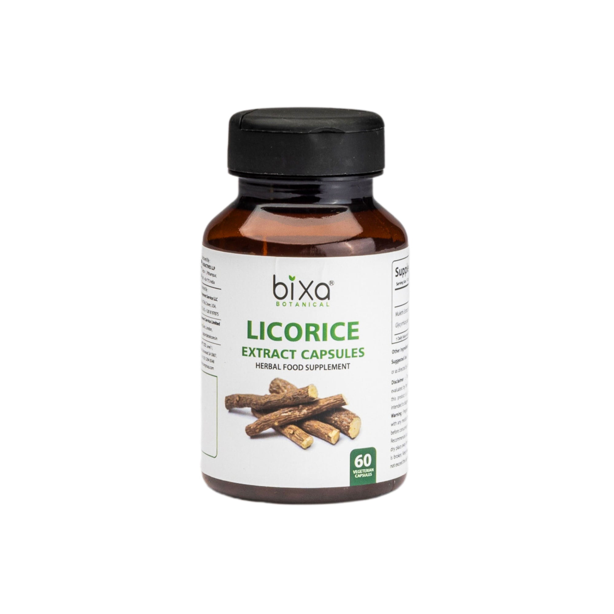 Liquorice / Glycyrrhiza Glabra / Licorice Root Capsules With 25