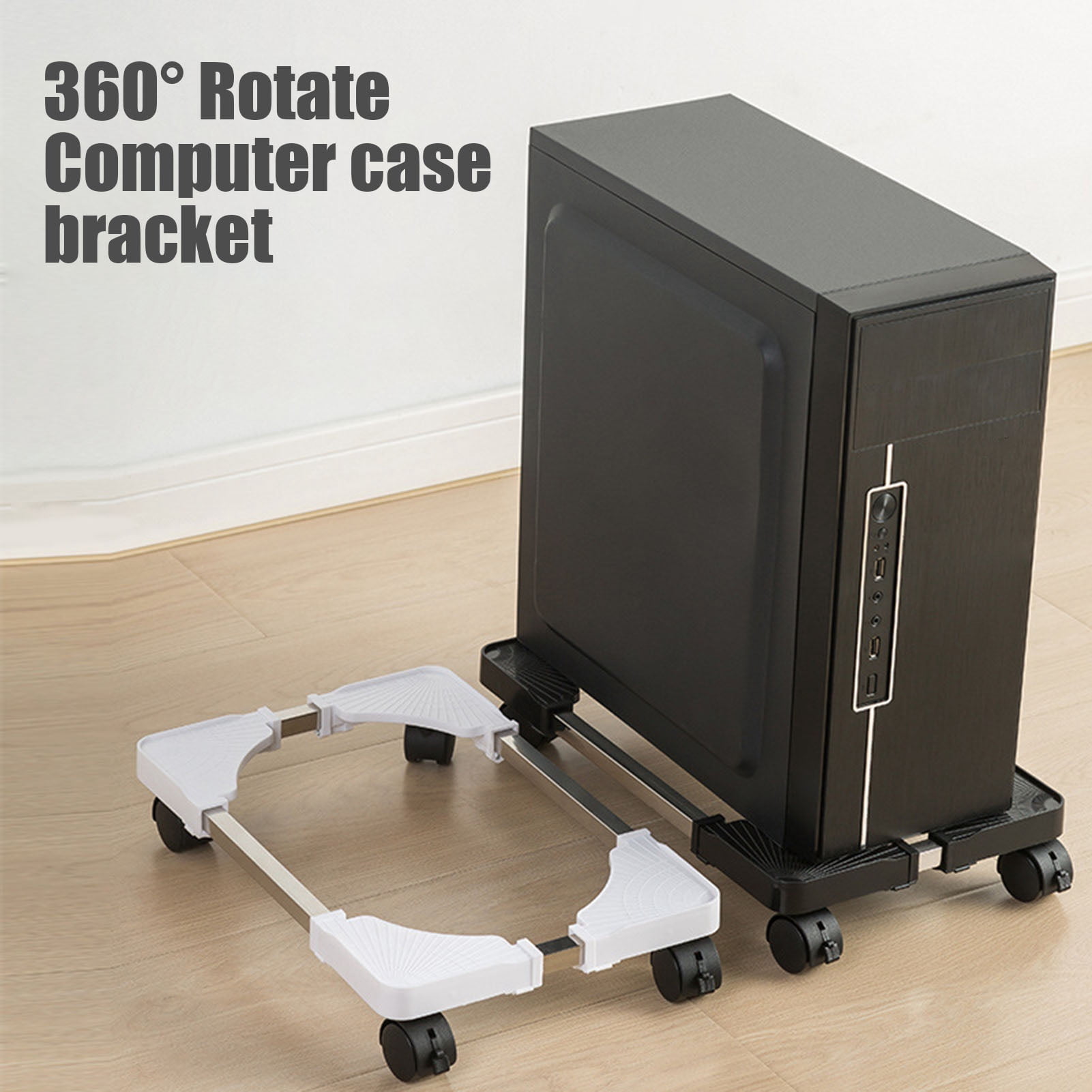 Lirehad Mobile CPU Stand Adjustable Computer Tower Holder with 4 ...