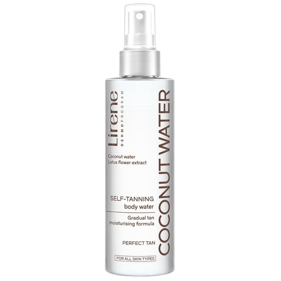 Lirene Self Tanning Vegan Body Coconit Water - Sunless Tanner with Coconut Water and Natural DHA Streak-Free Bronzing Moisturiser 150ml