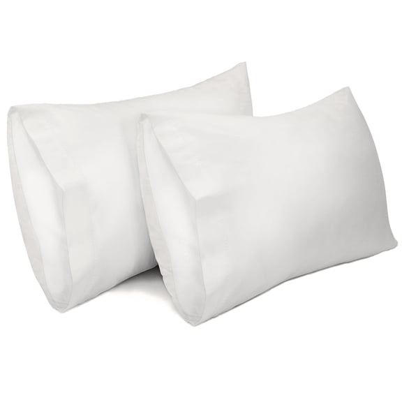 Lirex Cotton Pillowcases Set of 2, 20x26 Inches, White