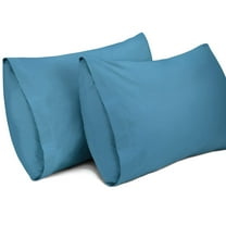 Lirex Adult Bed Pillowcases, 2 Pack, 100% Cotton, 300 Thread Count, Standard 20x26, Blue