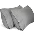 thumbnail image 1 of Lirex Pillow Cases Brushed Microfiber King Size 20x36, Set of 2, Grey, 1 of 6