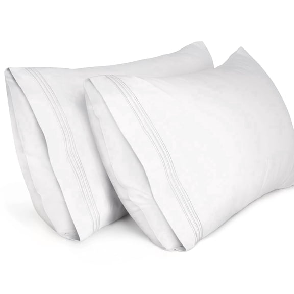 Lirex Microfiber Pillow Cases King Size 20x36 2-Pack Breathable & Durable