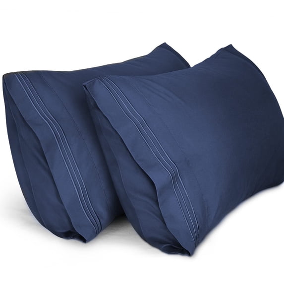Lirex Pillow Cases Set, 2-Pack Standard Size 20x26 inches, Brushed Microfiber for Cozy Bedroom,Blue