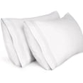 thumbnail image 1 of Lirex Pillow Cases Set, 2-Pack Standard Size 20x26 inches, Brushed Microfiber for Cozy Bedroom,White, 1 of 7