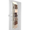thumbnail image 1 of Lirex 6 Pocket over The Door Purse Organizer with Zipper, PVC Visual Compartment, Dust-Free, Cream White, 1 of 7