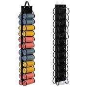 Lirex 24-Pocket Hanging Closet Organizer, Foldable Oxford Cloth Hanger for Leggings, Black