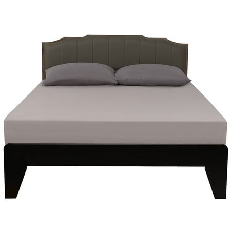 Lirex Queen Size Fitted Sheet, 100% Cotton Deep Pocket Bed Sheet, Soft Breathable Grey