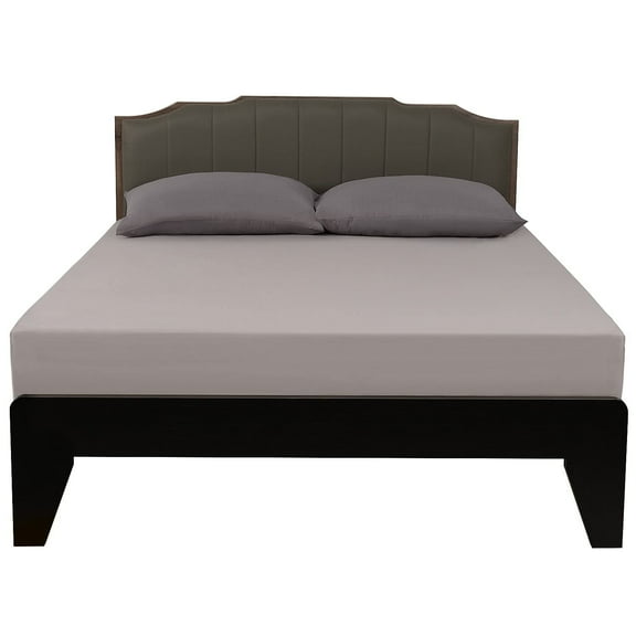 Lirex Queen Size Fitted Sheet, 100% Cotton, 300 Thread Count, Grey